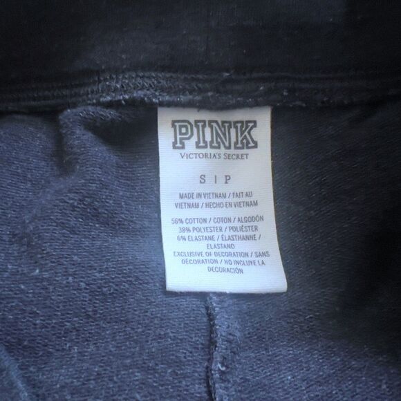 PINK Victoria's Secret Jogging Pants Women's Small Blue 25 1/2" Inseam Sweatpant - Picture 3 of 3